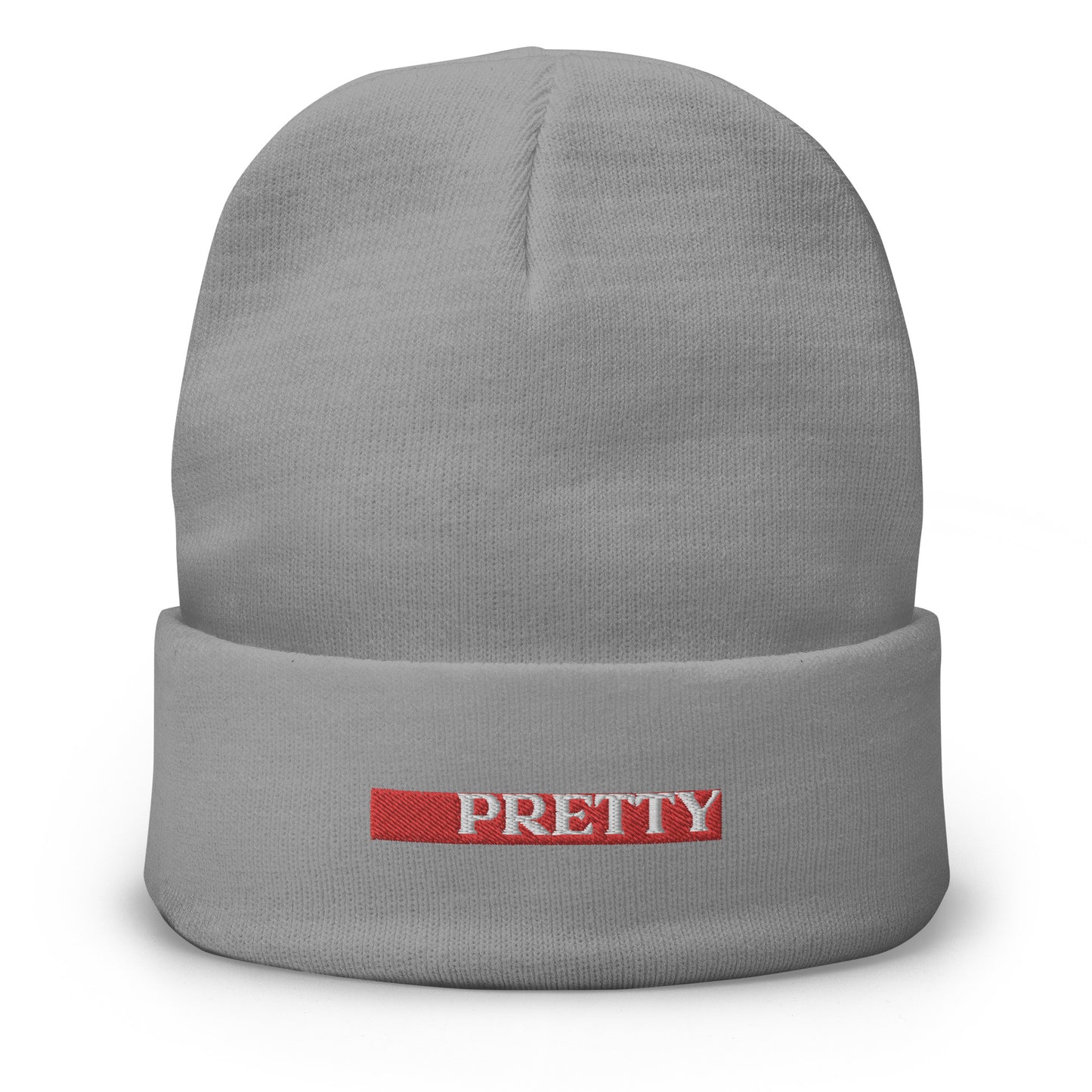 PRETTY LINE EMBROIDERED BEANIE